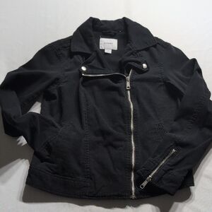 Old Navy Black Denim Jacket Size Junior's XS